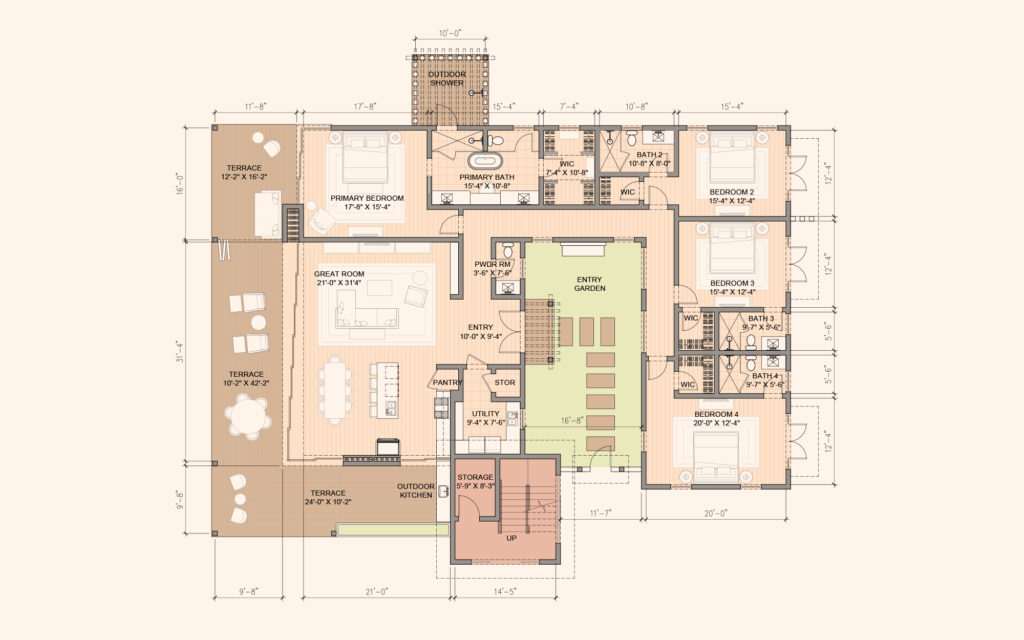 The entry level 4 bedroom floorplan