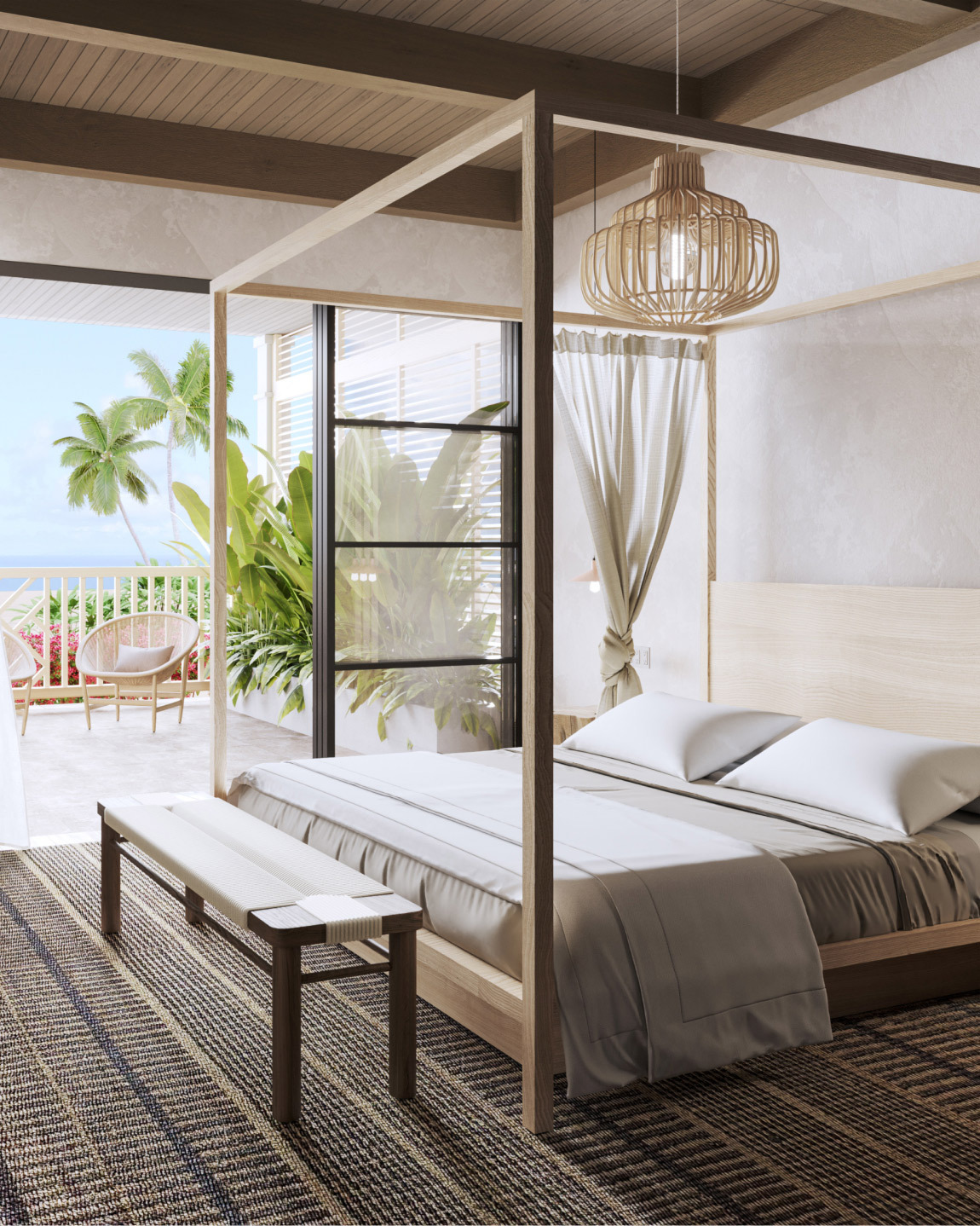 Rendering of a bedroom at The Cays